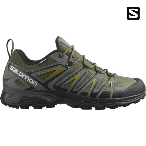 Olive Salomon X Ultra Pioneer CSWP Men's Hiking Shoes | PH 86024Y